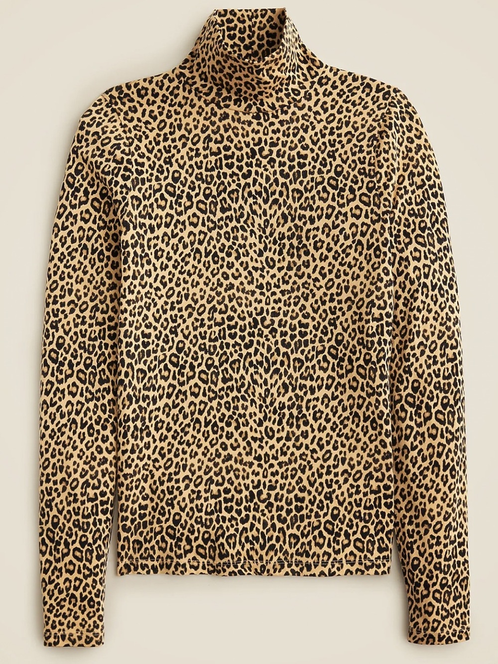 Jcrew crepe tissue turtleneck in leopard